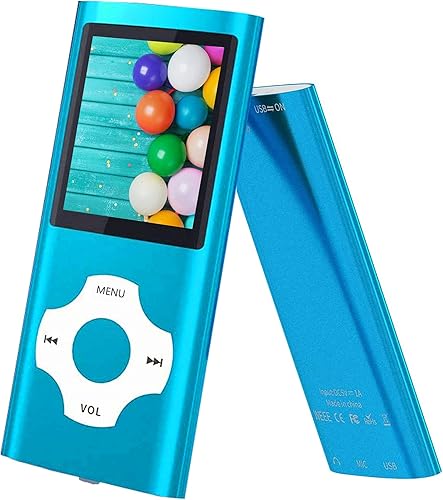 Miniatura 6 de Hotechs - Reproductor de MP3 de 64 GB, reproductor de música MP3 con pantalla LCD digital clásica delgada de 1.82 pulgadas, mini puerto USB con