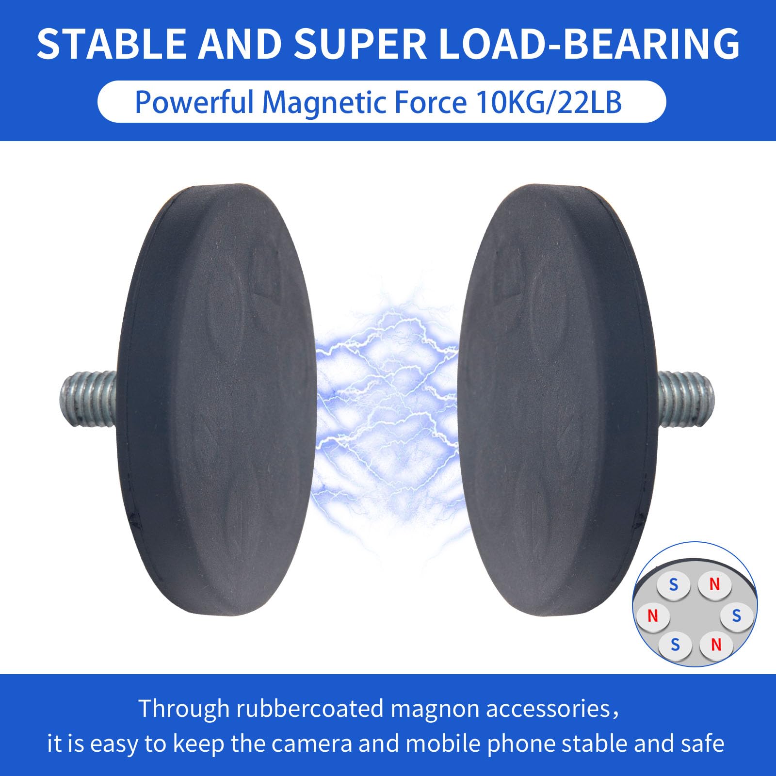 Magnesy neodymowe z gwintem (5 sztuk 43 mm M6)