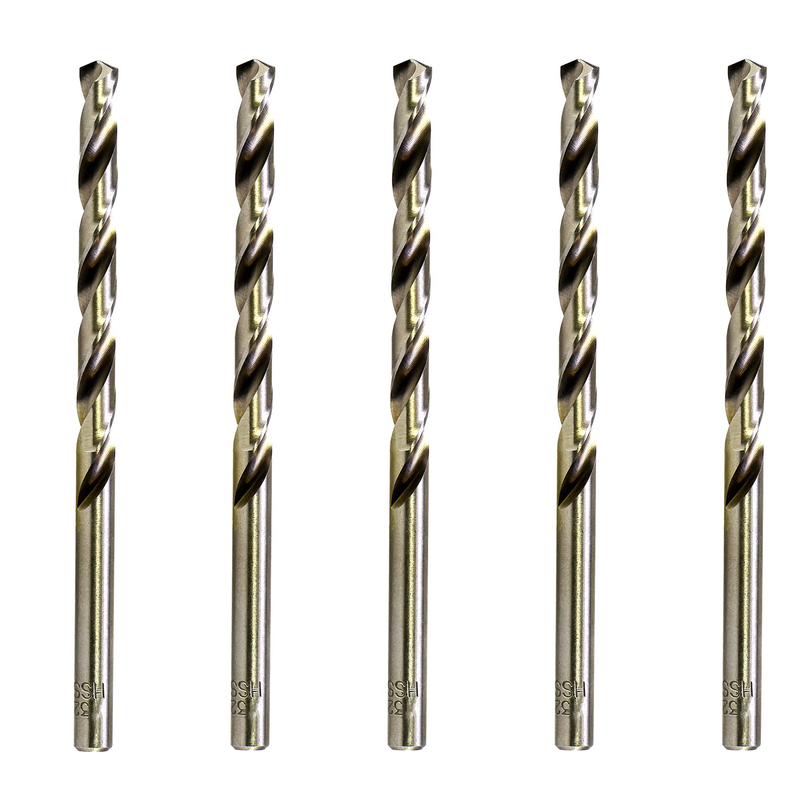 MAXTOOL 10-Piece 1/8 Inch HSS M2 Twist Drill Bits - Jobber Length Straight Shank Metal Drills
