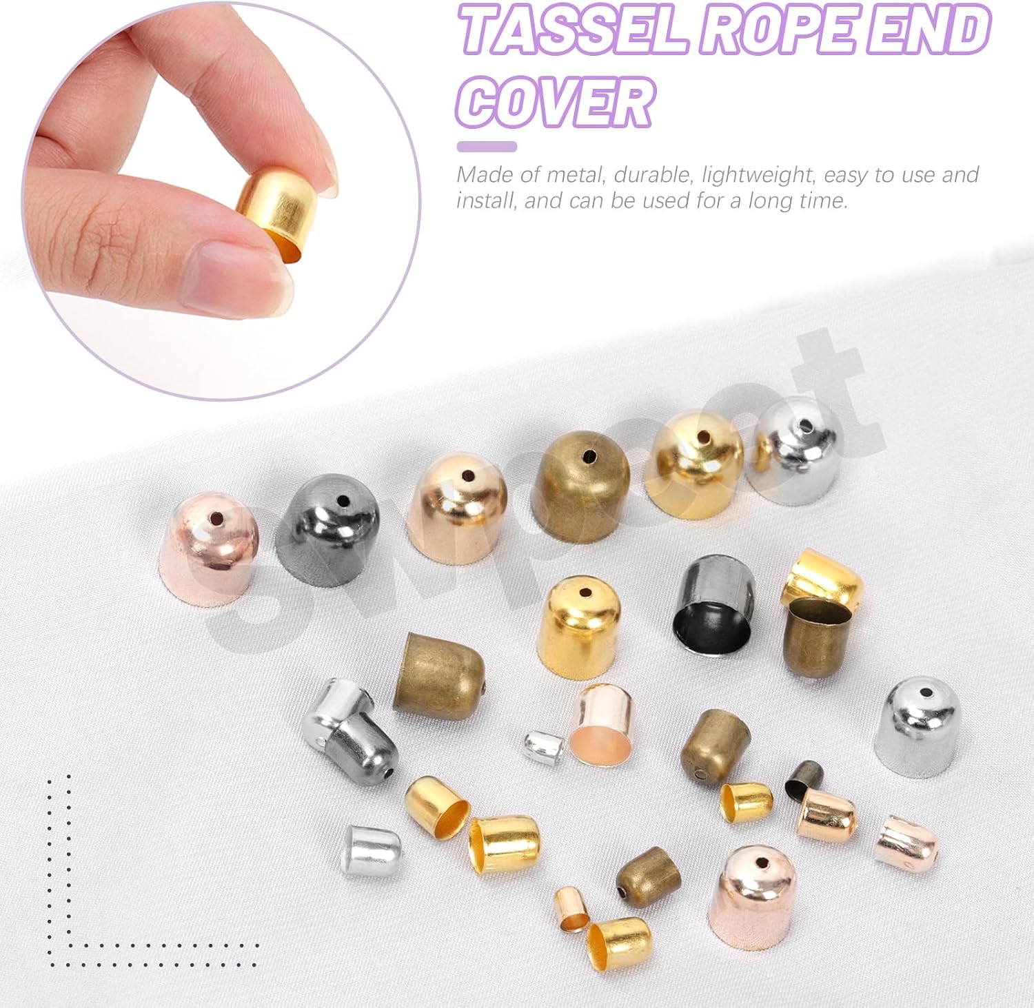 Swpeet Tassel Leather Cords Buckle End Tip Cap for Creative Projects