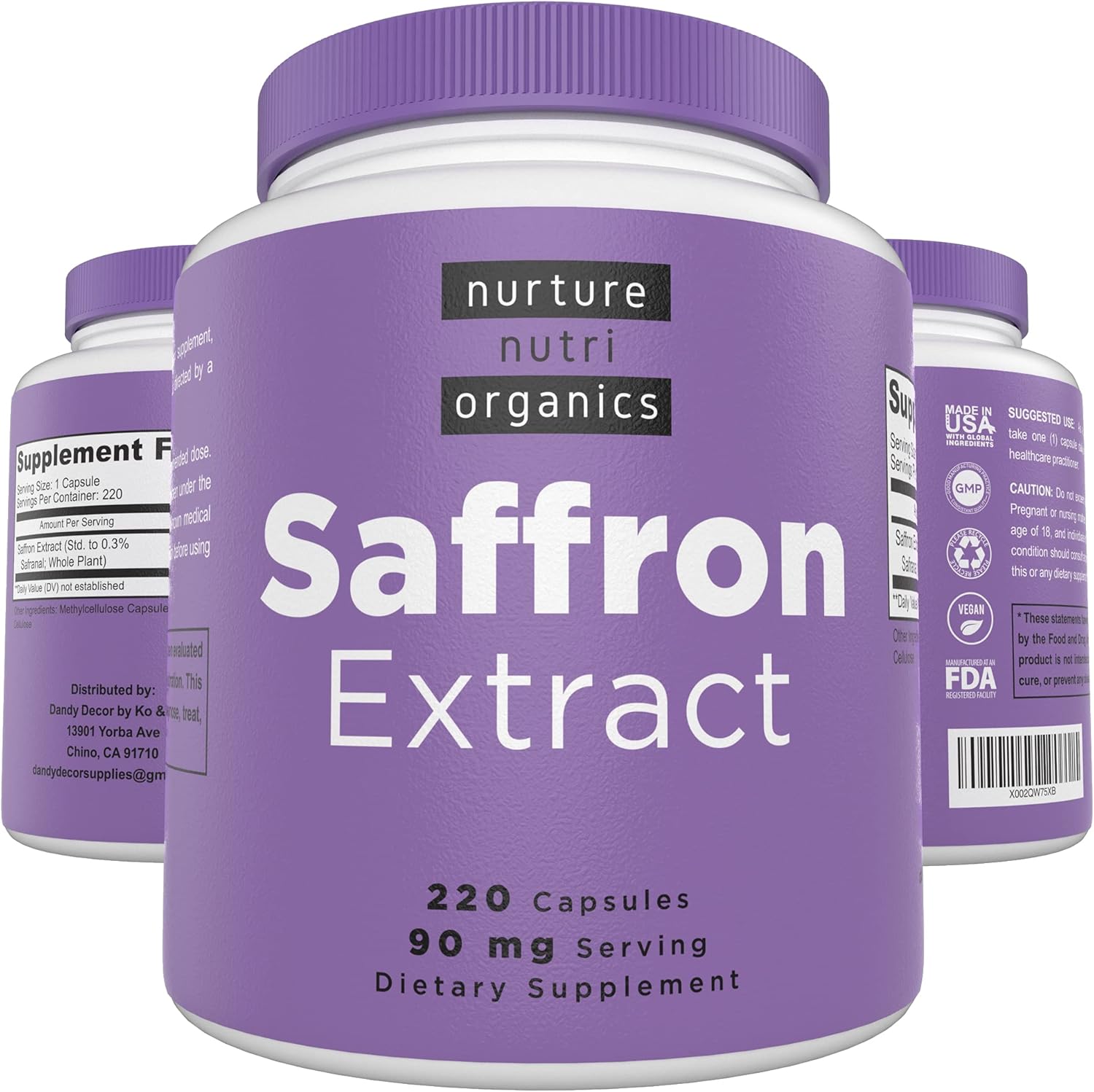 Nurture Nutri Organics Saffron Extract Capsules 220