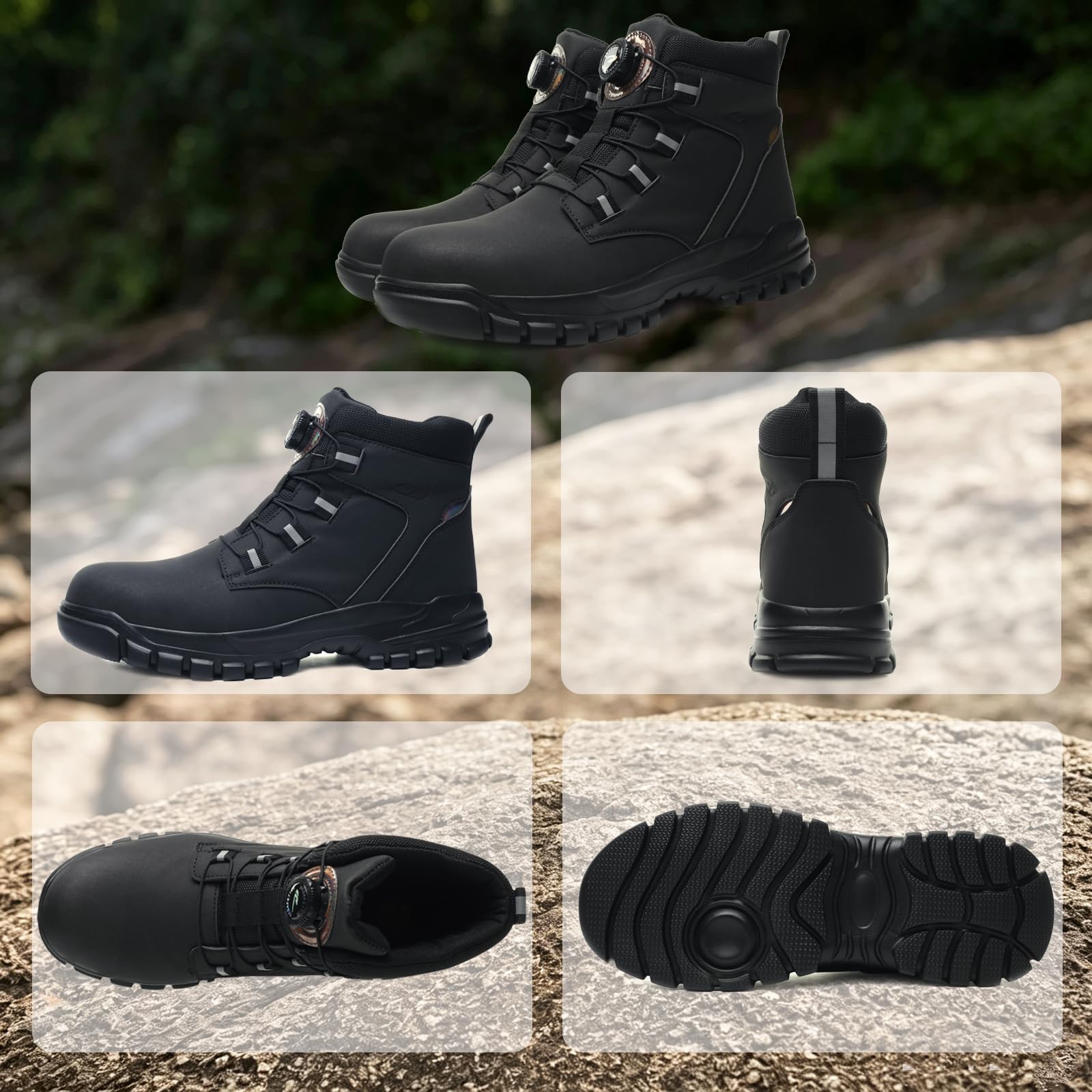 Chaussures de Sécurité Hommes Basket de Securite Femme légère Embout en Acier Confort sans Lacet imperméable EU 37-48