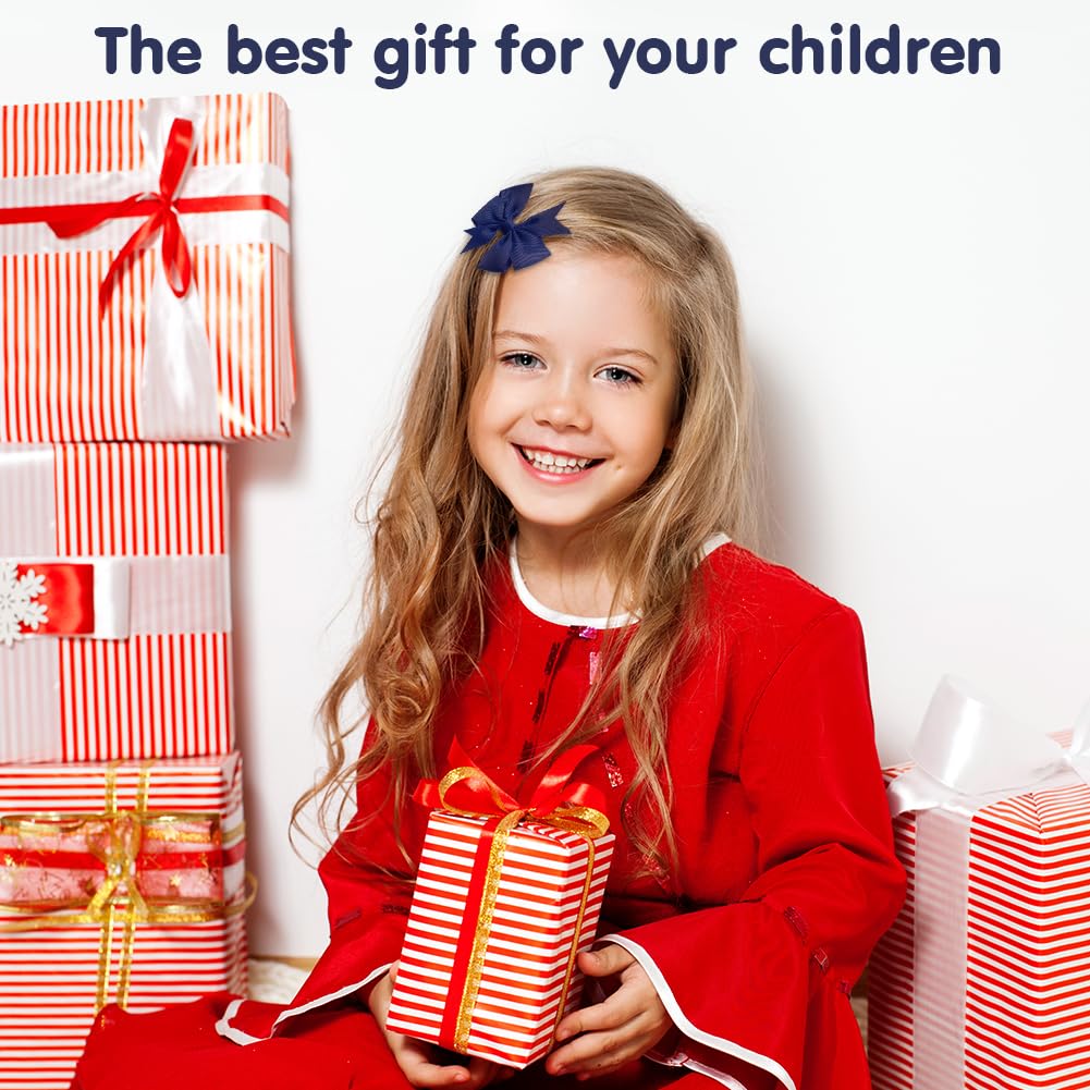 LOPHE 77 Pièces Bandeau à Noeud pour Enfants Pinces à Cheveux Ensemble de Bandeaux, Ensemble d'Accessoires pour Cheveux avec Décoration de Noeud, Adapté aux Cadeaux d'Anniversaire de Noël