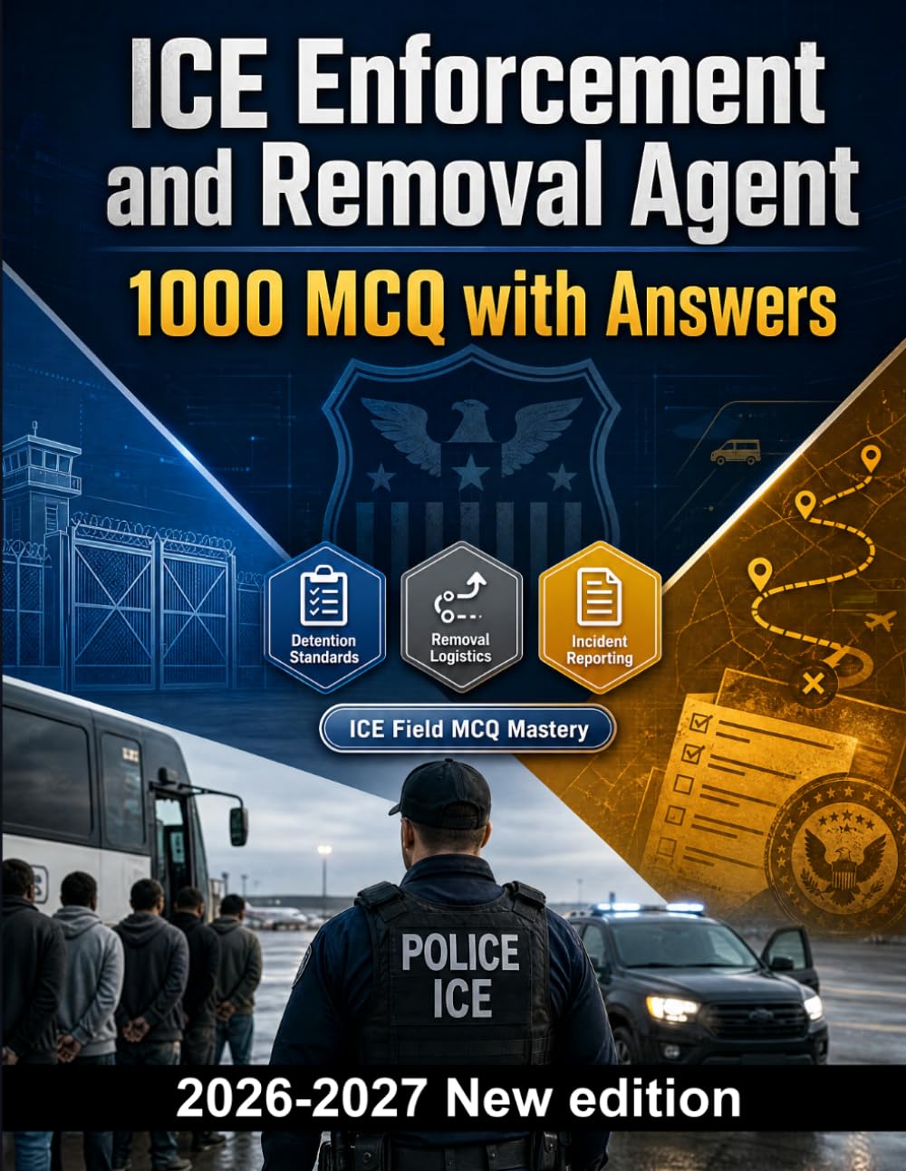 ICE Enforcement and Removal Agent : 1000 MCQ with Answers: Operational authority, detention standards, removal logistics, and incident report writing for federal field success