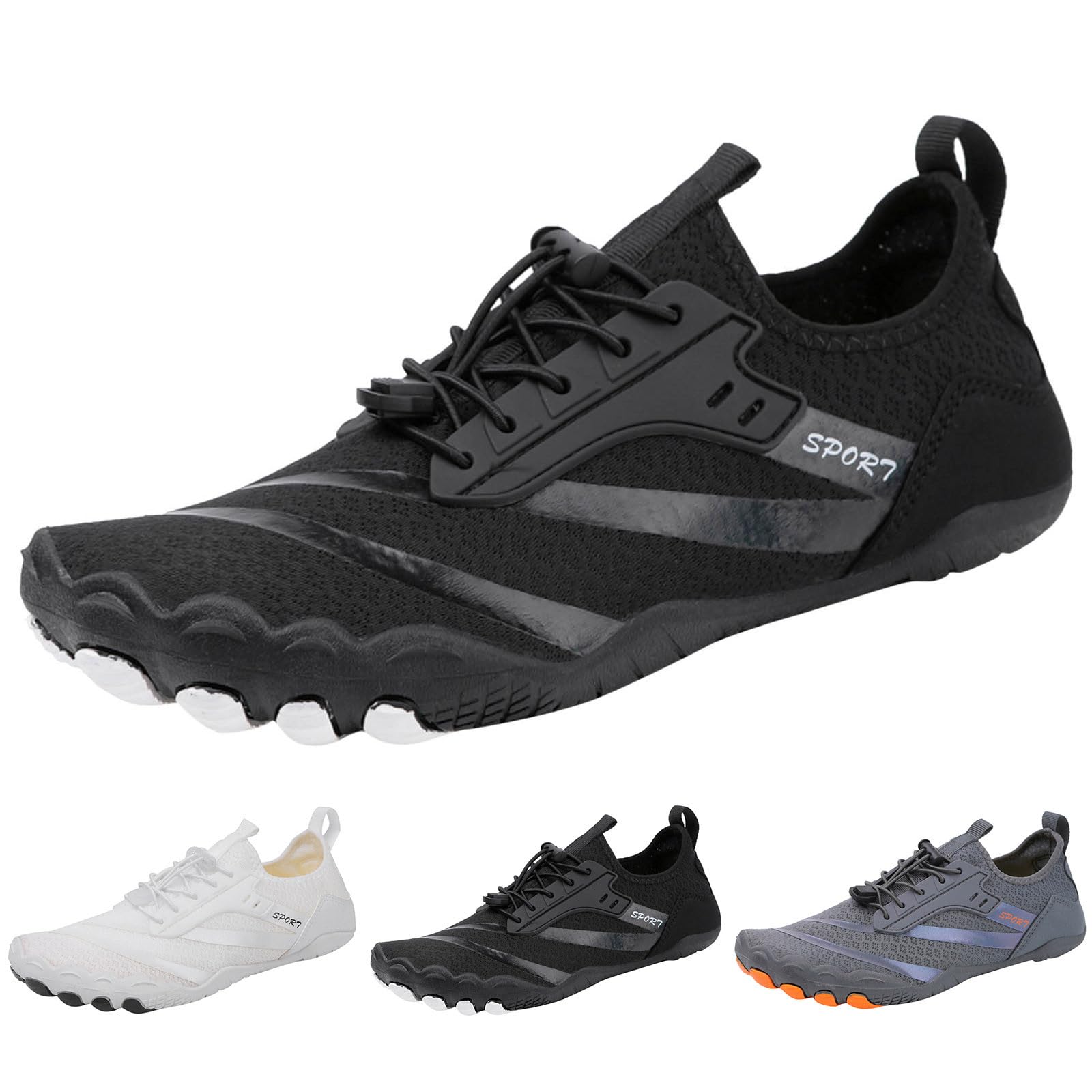 Générique Wasserschuhe für Damen und Herren, Sportschuhe, neues Modell, einfach, einfarbig, Outdoor-Sportschuhe, leicht, elastisch, Barfußball, Herren