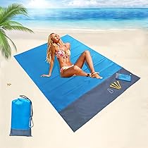 Gigmeta Tappetino da spiaggia impermeabile 200 x 140 cm, portatile coperta da spiaggia, coperta da picnic impermeabile, per viaggi, campeggio, escursioni, vacanze, ecc