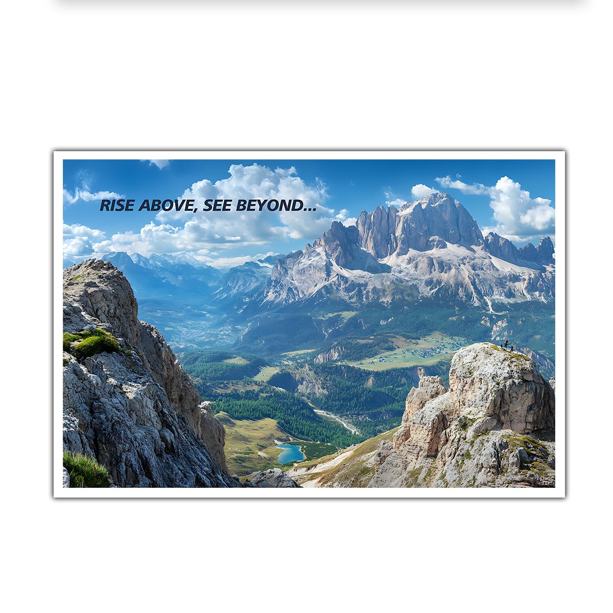 SHENGPOSTER Mountain Landscape Canvas Wall Art Inspirational Canvas Prints Seasonal Nature Landscape Home Wall Decoration for Office Lounge Green, Unframed 70x105cm