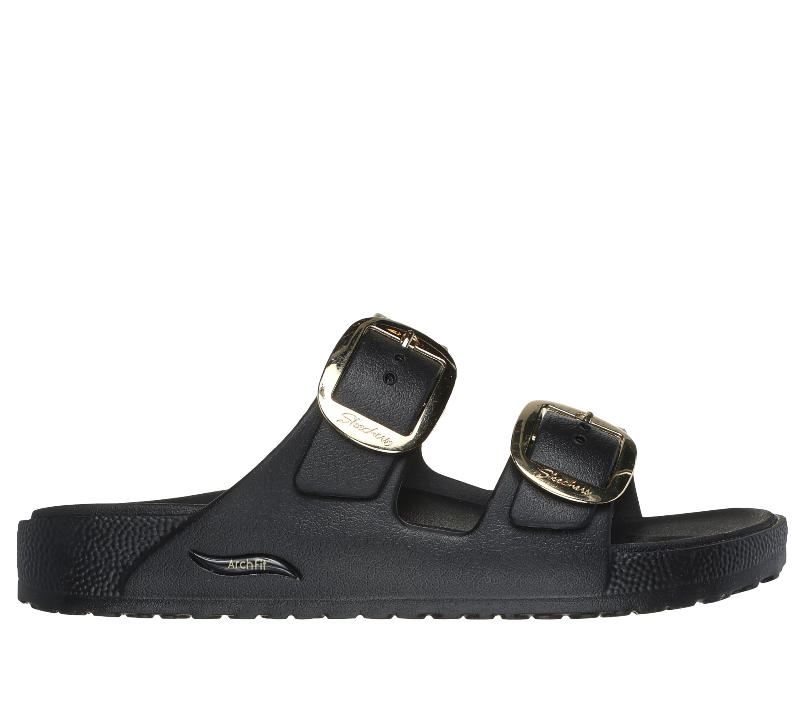 Skechers Foamies Arch Fit Cali Breeze - Sandalias deslizantes con estrella dorada para mujer