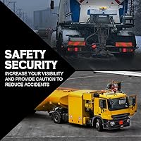 Vista 2 de Xprite COB LED Luces Estroboscópicas de Baliza Ámbar para Techo con Base Magnética 19 Patrones Intermitentes, Luz de Advertencia de Seguridad