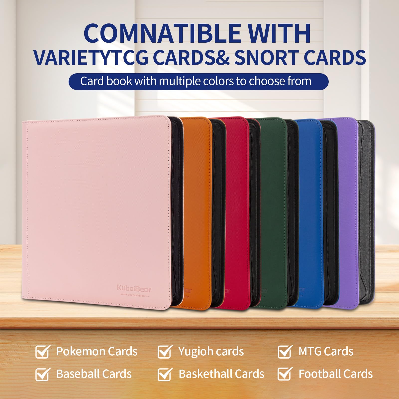 Carpeta de tarjetas, capacidad de 720 grados, soporte para tarjetas coleccionables con cremallera para MTG, deportes y coleccionables, almacenamiento sin ácidos, duradero y fácil de transportar