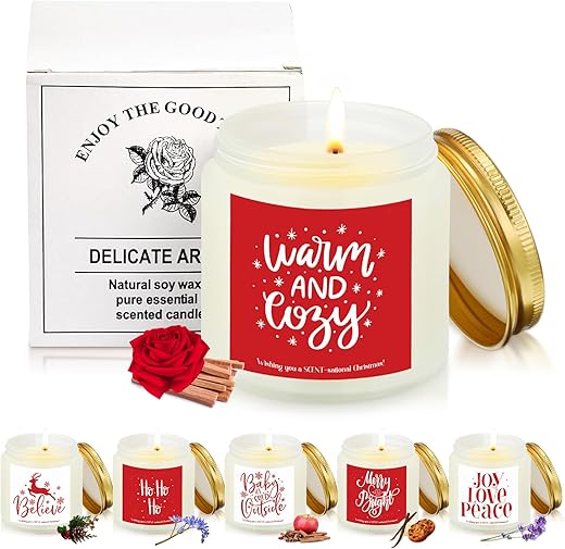 Fumete 6 Pcs Christmas Scented Candles
