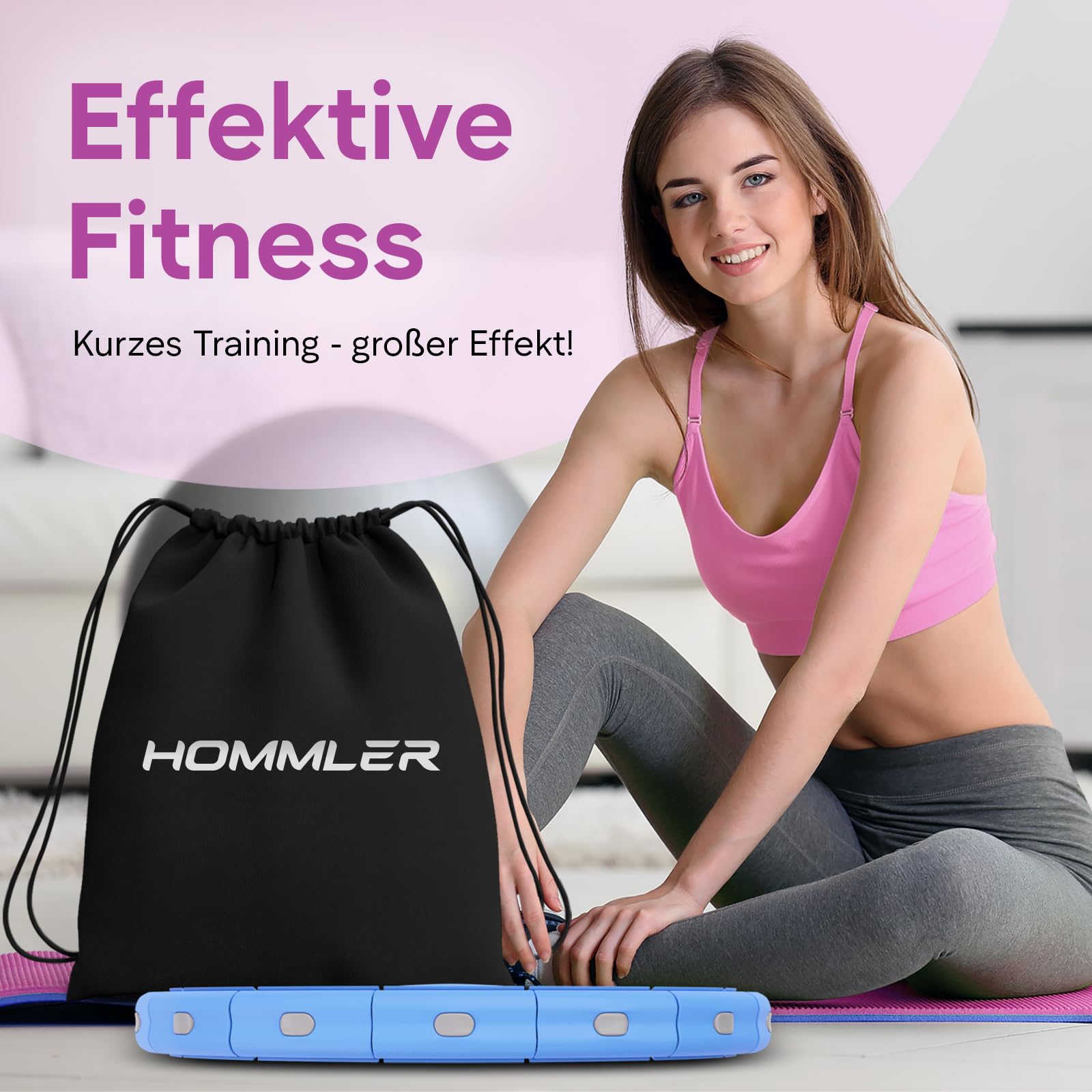 Smart Hula Hoop dla dorosłych, inteligentna hula hop cicha, z licznikiem, fitness hula hop z kulką obciążeniową, do odchudzania, obręcz dla kobiet, biała, do rozmiaru XL
