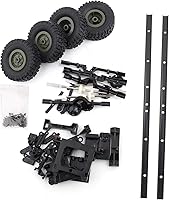 Vista 2 de Chasis de rastro de tanque de aceite, simulación de plástico de metal, tanque de aceite, kit de neumáticos de repuesto, durabilidad, tanques