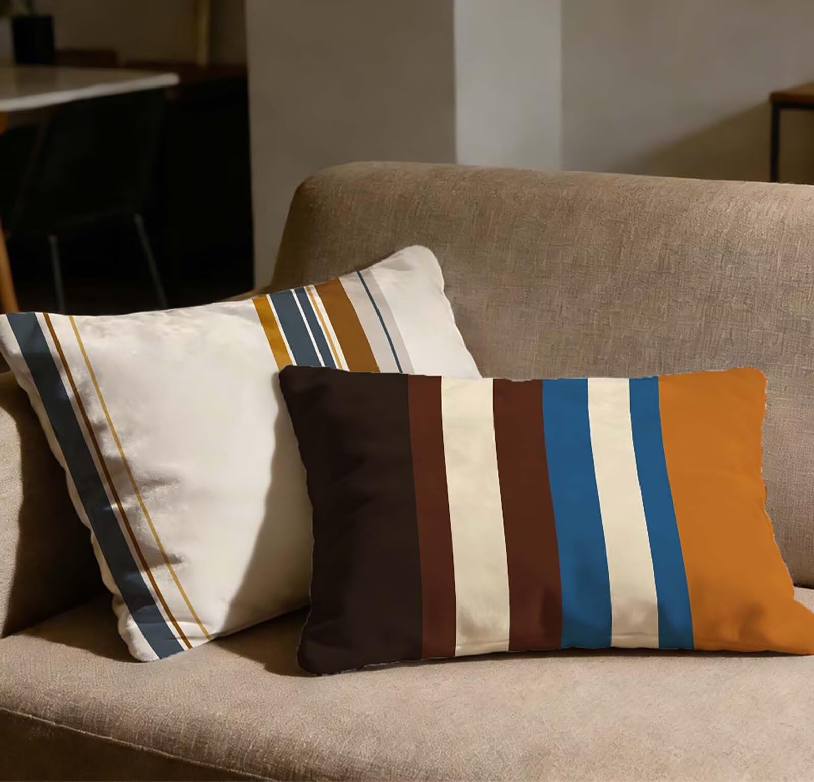 Taie de coussin 50x70 velours lot de 2 housses d'oreiller pour canapé salon et lit de chambre