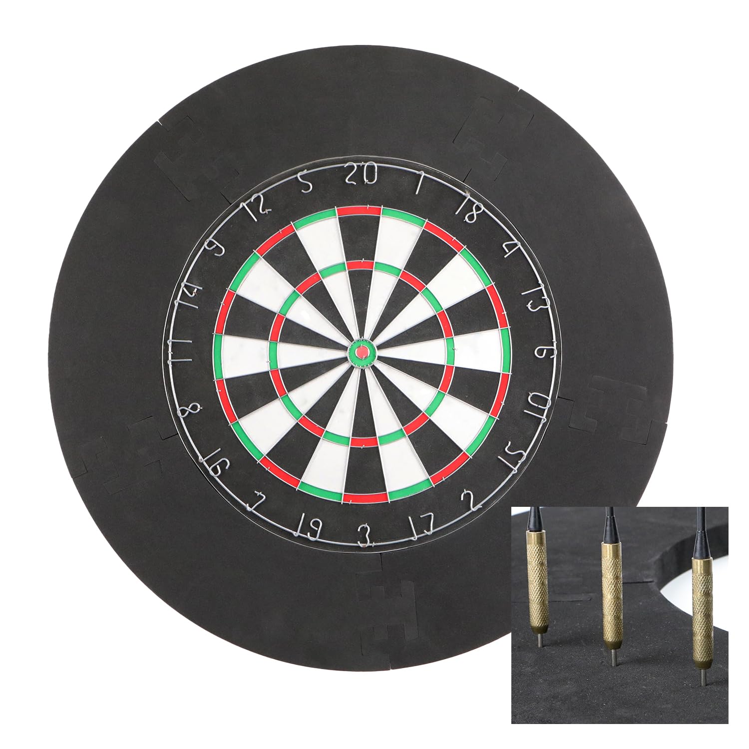 dartscheibe Surround auffangring dartscheibe schutzring Eva Dart Surround wandschutz, 45 cm Dart catchring Surround, 5 teiliger Backboard Ring 18 Zoll für Trainingsboard