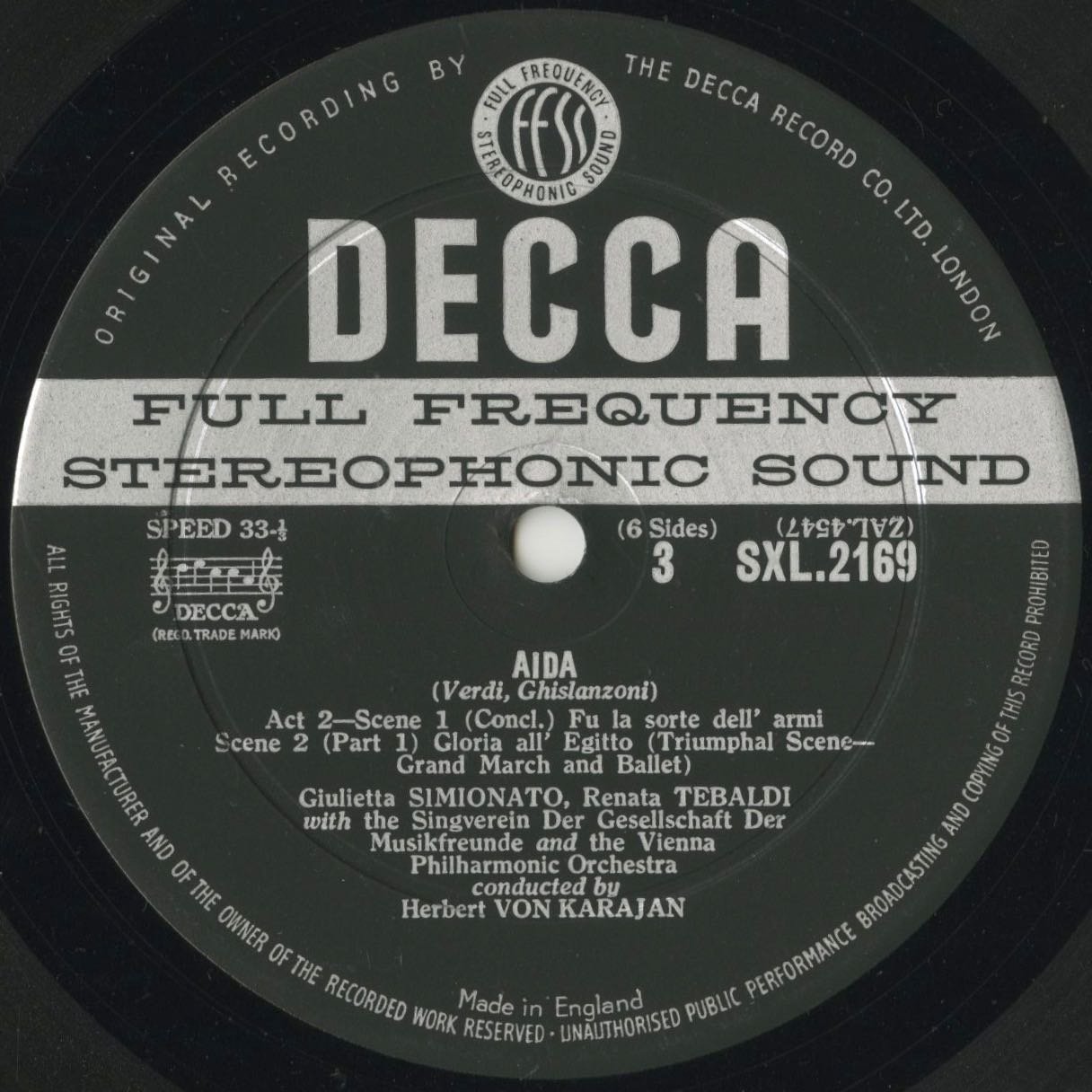 Amazon.co.jp: ヴェルディ Verdi アイーダ AIDA DECCA SXL 2167-9 UK