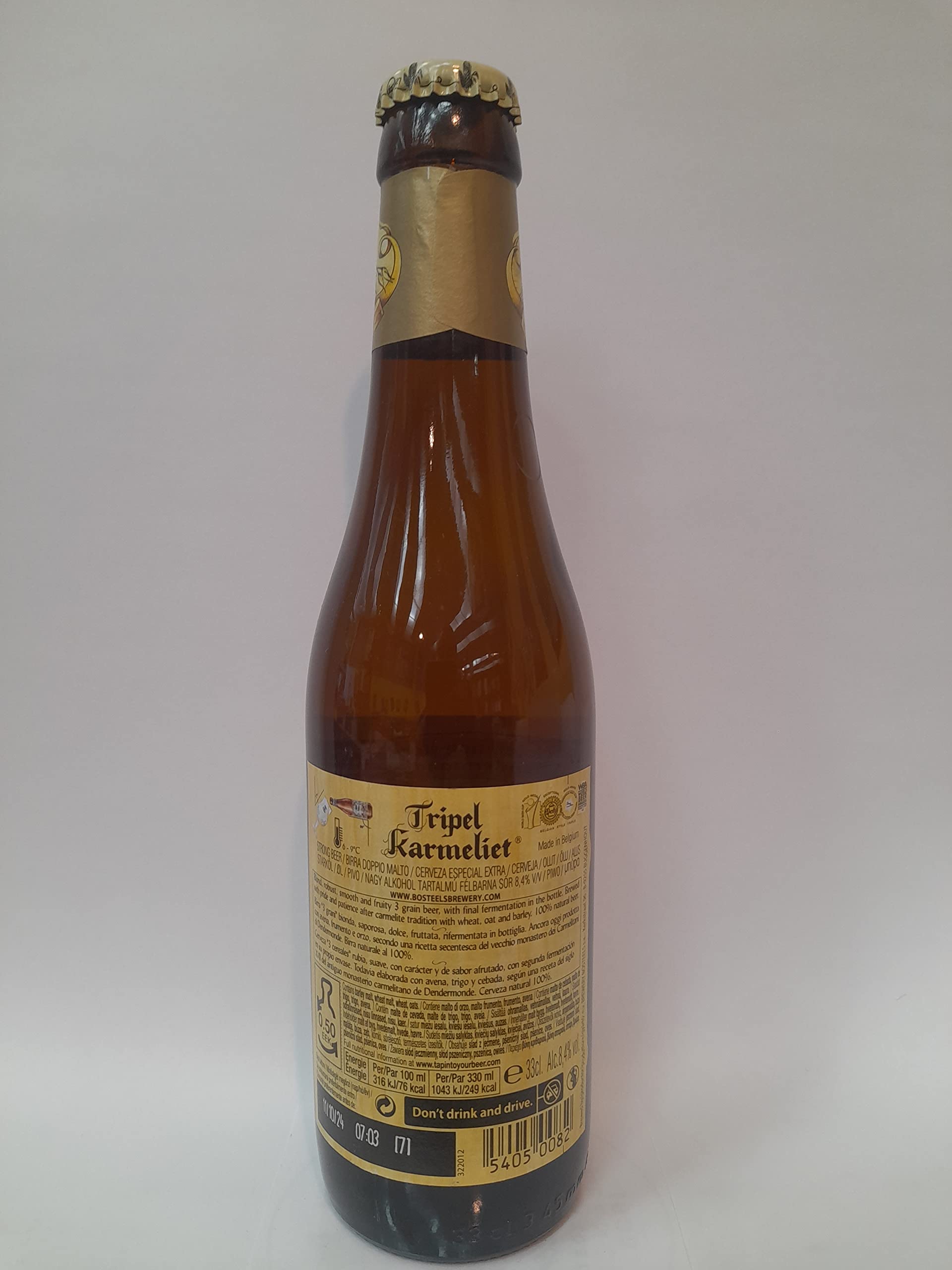 Cerveza Karmeliet Triple caja de 24 botellas x 33 cl