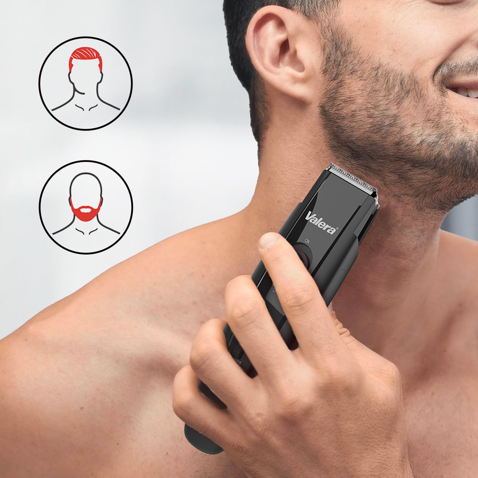 Valera X-Cut 642.02 Professioneller Bartschneider + Trimmy 624.02 Nasen- und Ohrenhaar-Trimmer - Geschenkidee für Männer