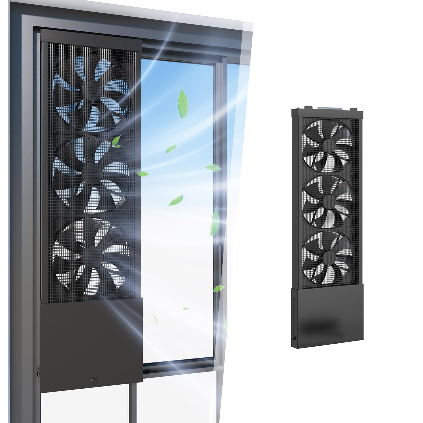 Ventilateur d'échappement extensible noir 53 cm à 63 cm haut de gamme