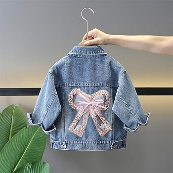 Amazon.com: ASHER FASHION Girls Denim Jacket Girls Bow