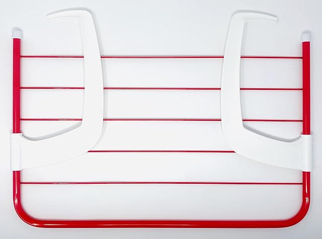 Style Merchant | Clothes Airer Dryer | Indoor Radiator Outdoor Balcony Drying Rack Rail | Clothes Towels Shoes (Coral Red)