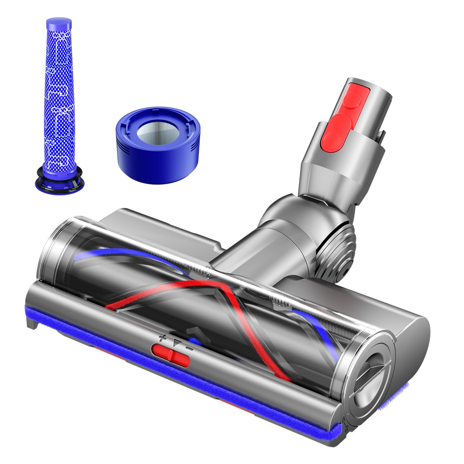 Staubsaugerkopf-Ersatz, kompatibel mit Dyson V7/V8 Absolute oder Animal schnurlosen Staubsauger, die Motorhead-Ersatzteile sind geeignet für Hartholzbodenbefestigung