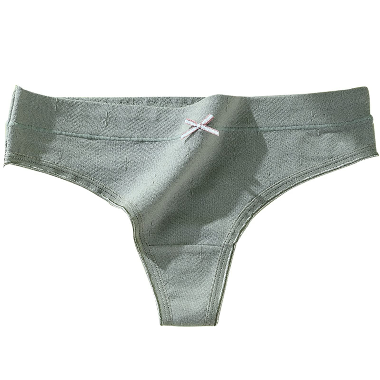 Unterhosen Damen 3Pcs/Set Trackless Jacquard Sport Tanga-Green,L