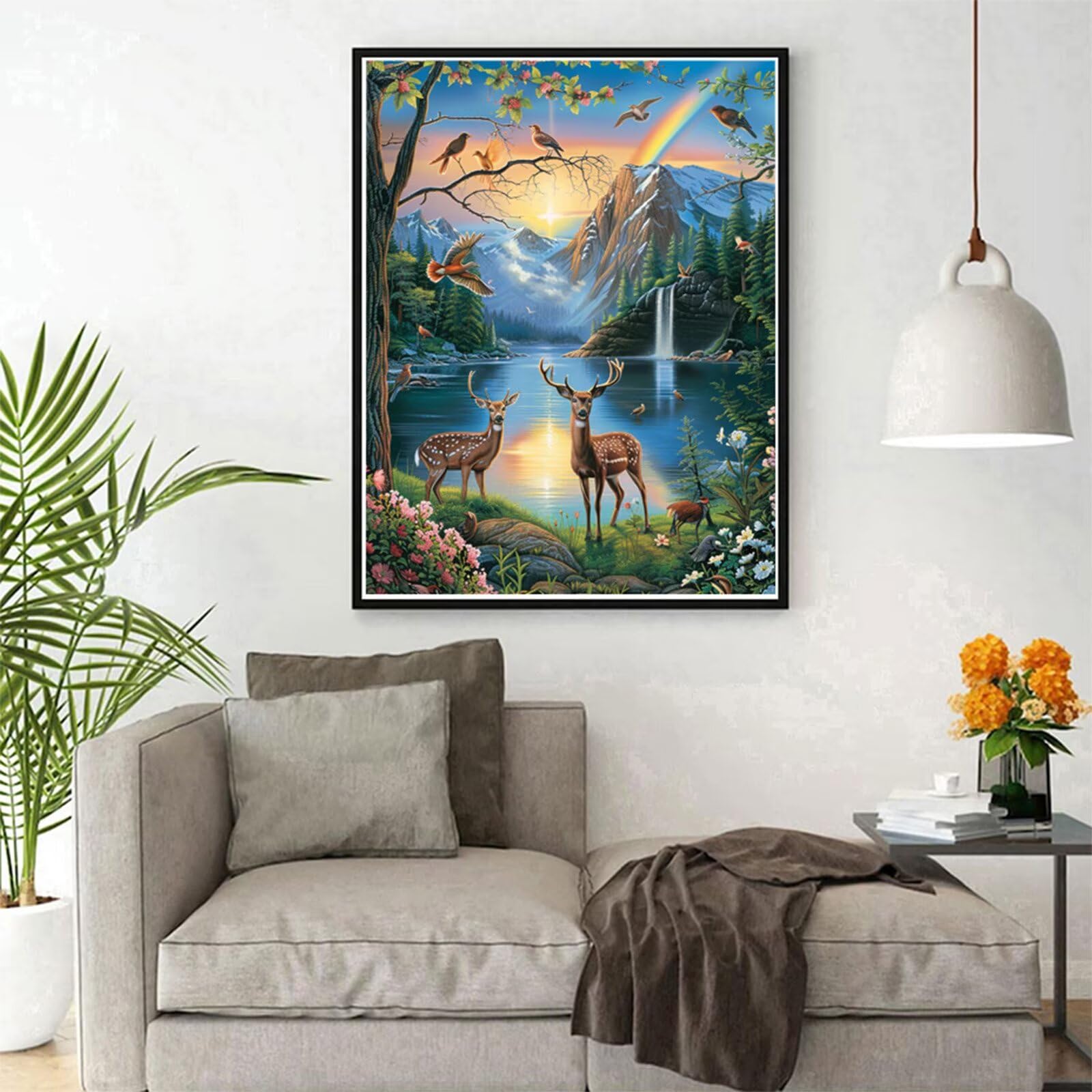 Diamentowe malowanie dla dorosłych 90 x 135 cm, 5D diamentowe malowanie tęcza haft diamentowy kompletny zestaw, kreatywne hobby dla dzieci, zrób to sam haft krzyżykowy kryształowe obrazy, dekoracje
