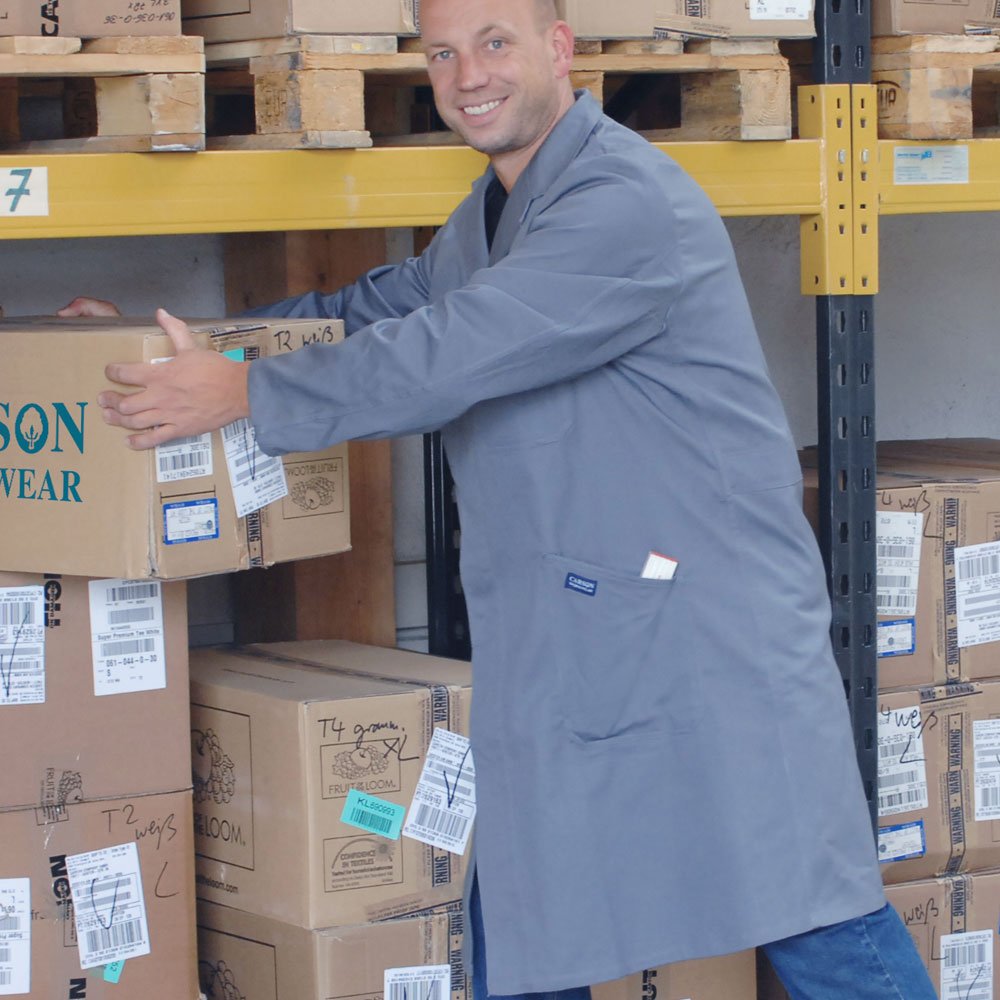 Carson Arbeitsmantel aus Reiner Baumwolle, 1 Stück, 50, grau, KTH741,GR