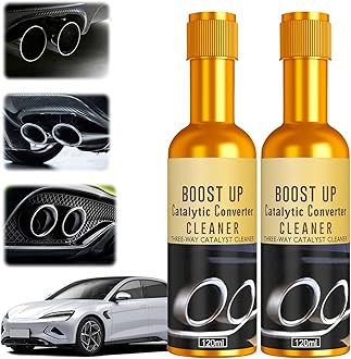 Omaky 2 Pcs Catalytic Converter Cleaner, Auto Parts Engine, Exhaust System Pipe Carbon Removal Cleaners, Catalytic Convertor Cleaner, Fuel System Treatment Oil for Gas and Diesel Car