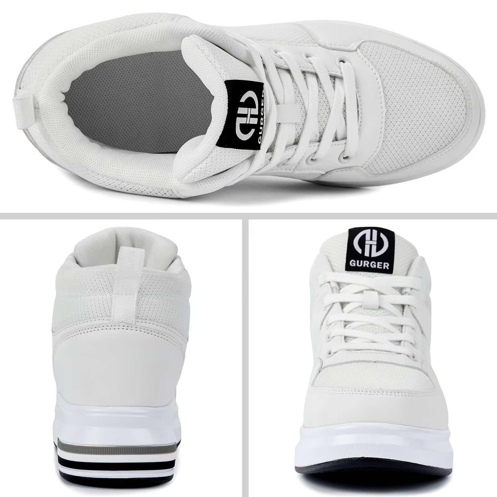 Scarpe da Ginnastica con Zeppa da Donna Sportive Fitness Traspiranti Sneakers