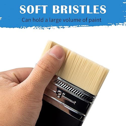 Miniatura 4 de Falling in Art Pincel plano de paleta para pintura al óleo y acrílicas, 2 pulgadas