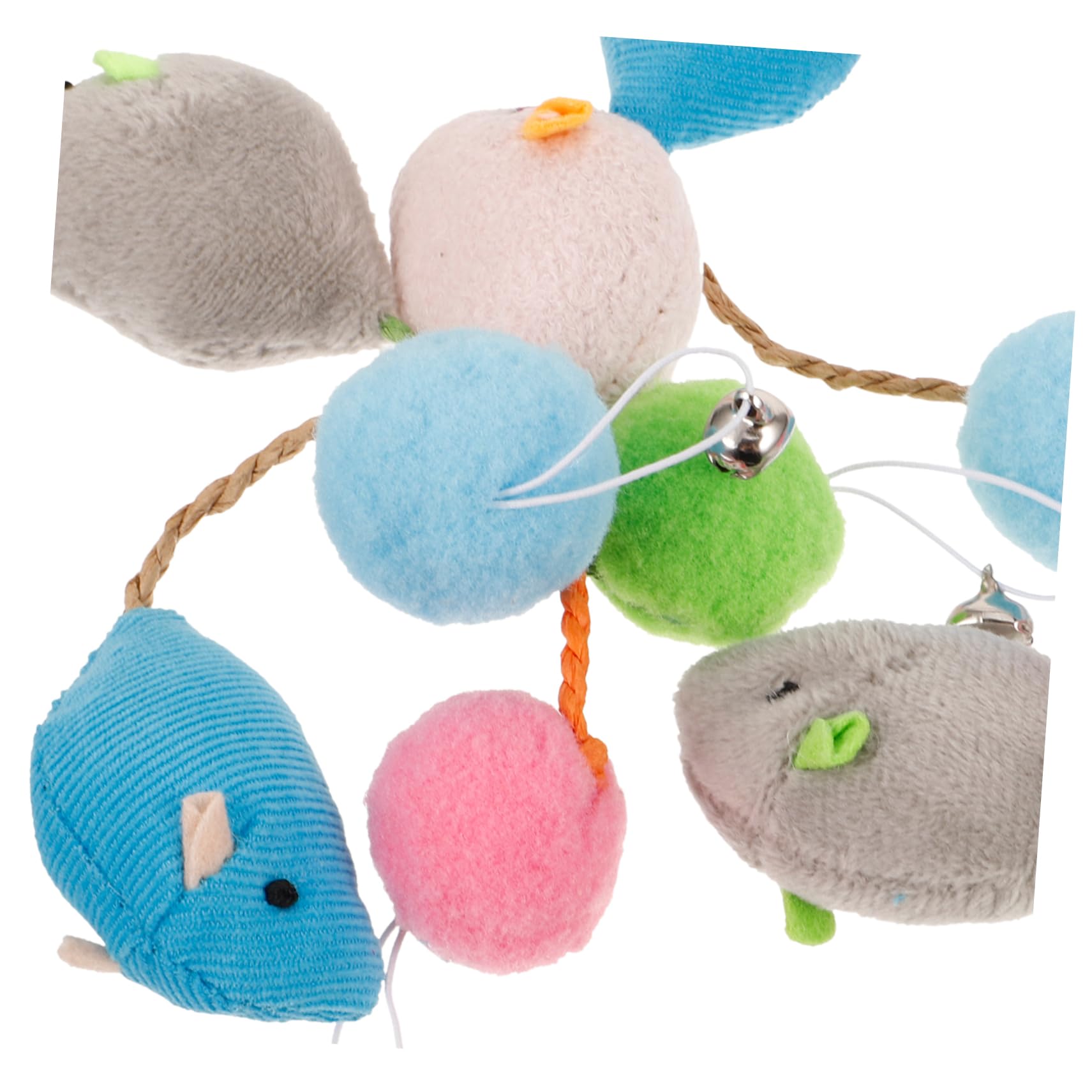 TOYANDONA 6pièces Jouets Souris pour Chats Accessoires Interactifs Colorés pour Amusement Et Entraînement des Sens Stimule Instinct De Chasse des Félins