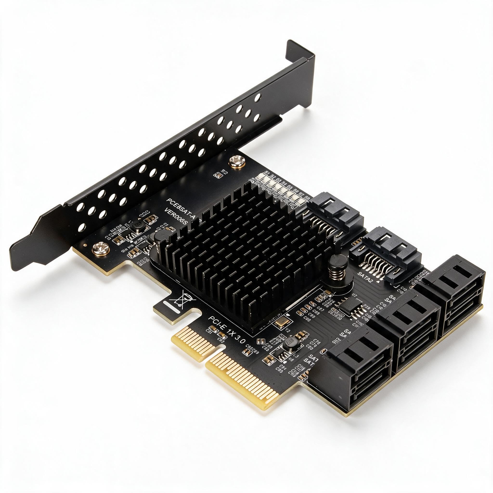 Amazon | 8ポート SATAカード PCIE - SATA 3.0 拡張ボード 大型