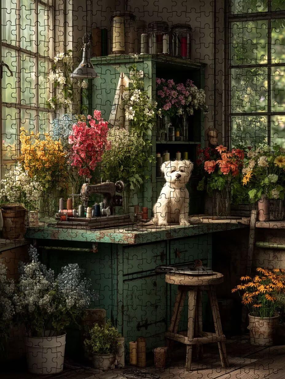 Puzzle 6000 Teile, Garten Hund Puzzle Erwachsene 6000, Klassische Puzzles, Puzzlespiele für Die Ganze Familie, Geschicklichkeitsspiel, Mit Schöner Verpackung, Dekoration Puzzles und Geschenke FNKL3537