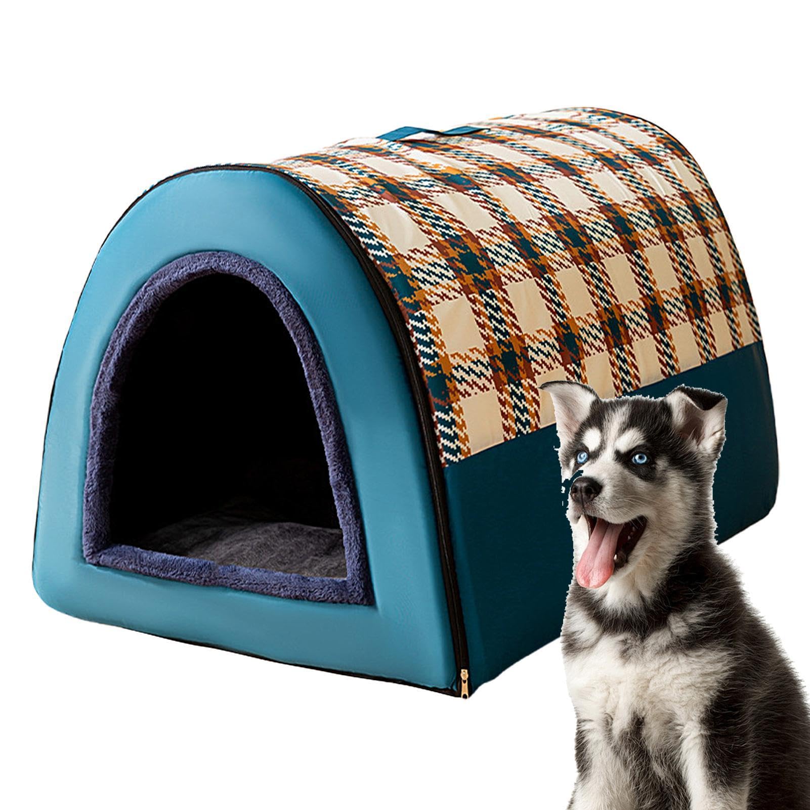 Lit d'intérieur pour chien et chat pliable et chaud pour les mois froids