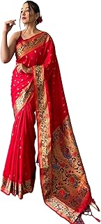 Women's Kanjivaram Soft Silk Saree With Blouse Piece 6.3metres