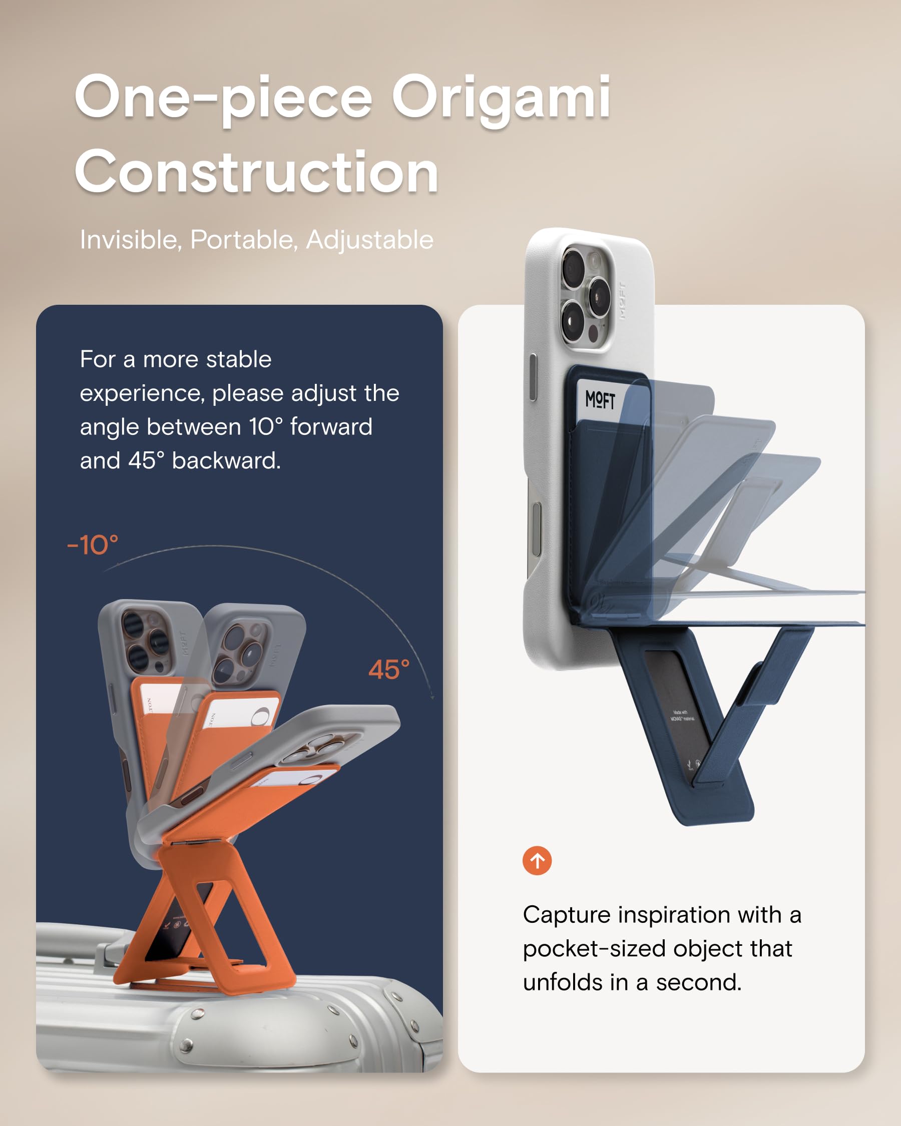 Moft モフト Sleeve Stand Storage 3in1 Amazon.com: MOFT Phone Tripod Wallet, 3 in 1 Phone Stand MagSafe