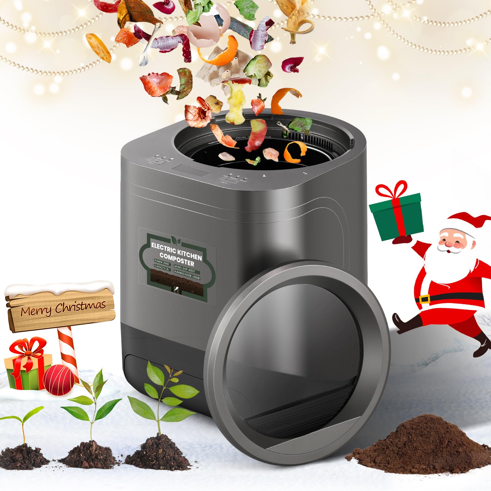 【新品･未使用･未開封】生ごみ乾燥機 Amazon.co.jp: 生ごみ処理機 家庭用 コンポスト生ごみを肥料にし