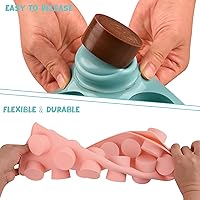 Vista 4 de Actvty Juego de Moldes para Puck de Pastel, Moldes de Silicona para Pasteles Cubiertos de Chocolate, Moldes Redondos para Cake Pops de 24 Cavidades