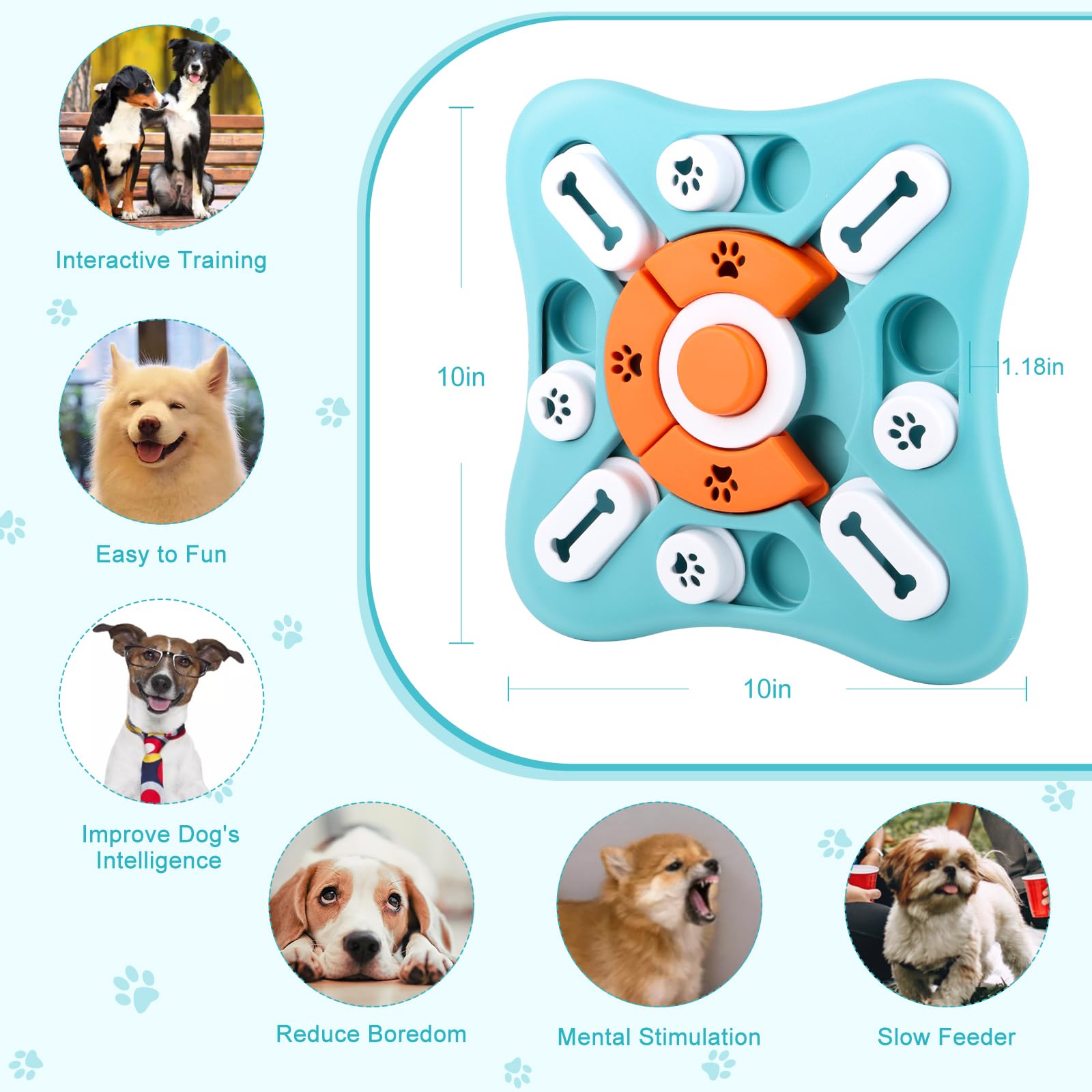 MDA 1 Stuk Interactieve puzzel voor honden en katten, intellectueel