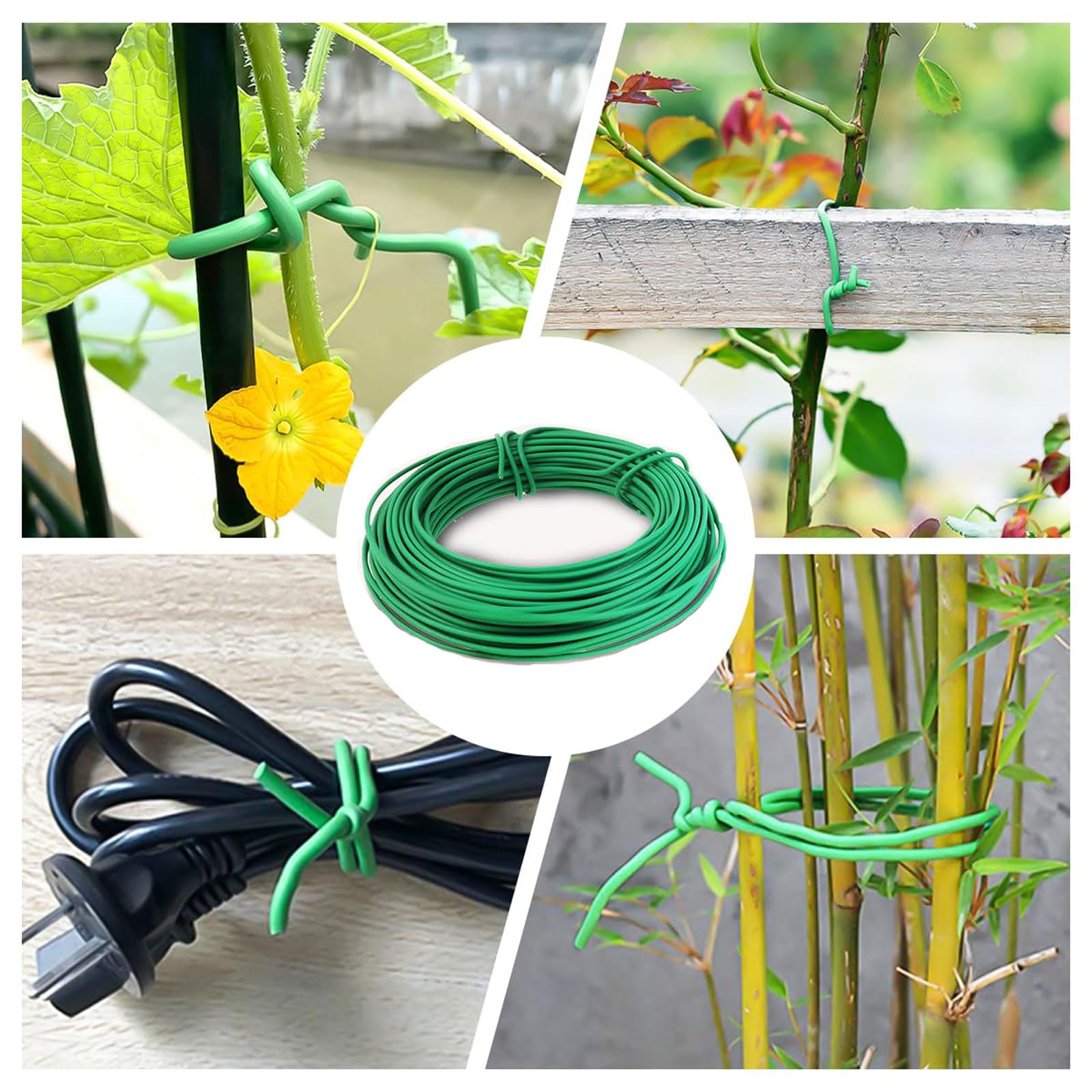 Attaches souples pour plantes grimpantes, tomates et jardin - Idéal pour les fleurs et le tuteur - Taille : 3,5 mm, 10 m