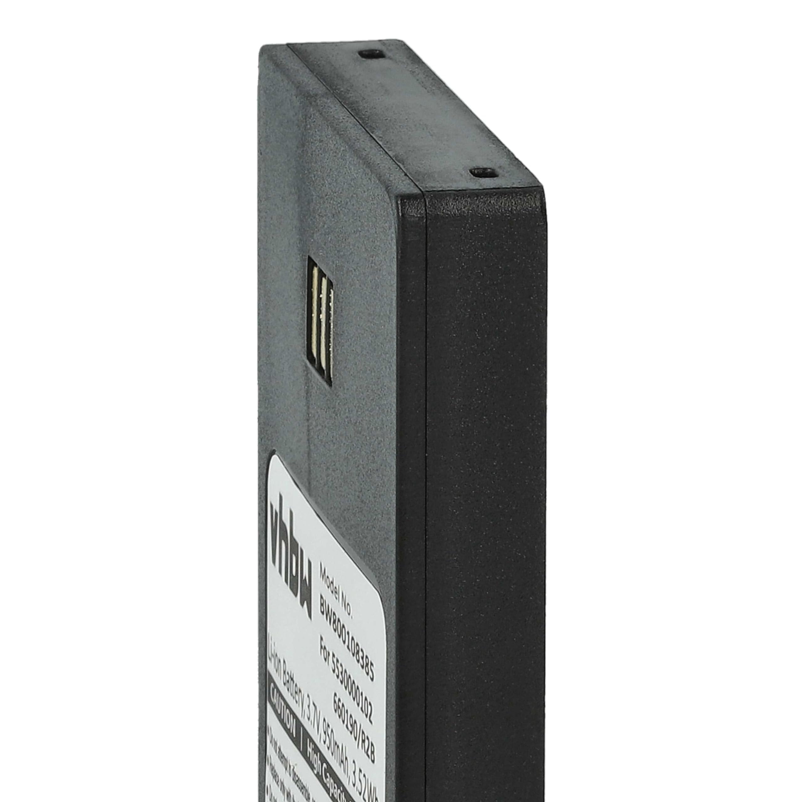 vhbw 5x batteria compatibile con Ascom i62 Protector, i62 Talker telefono fisso cordless (950mAh, 3,7V, Li-Ion) nero