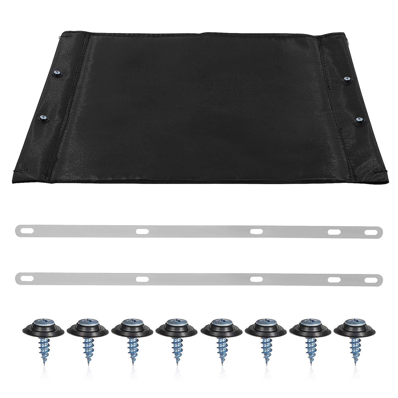 Cojín negro para silla de ruedas Abaodam con tornillos de fijación tela oxford acolchada