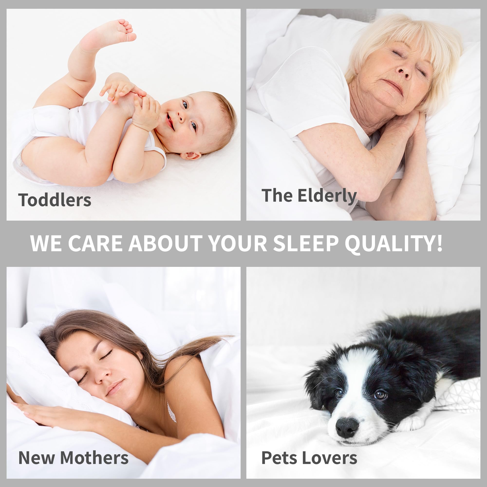 Waterproof Mattress Pad Cooling Mattress Cover, Soft Quilted Mattress