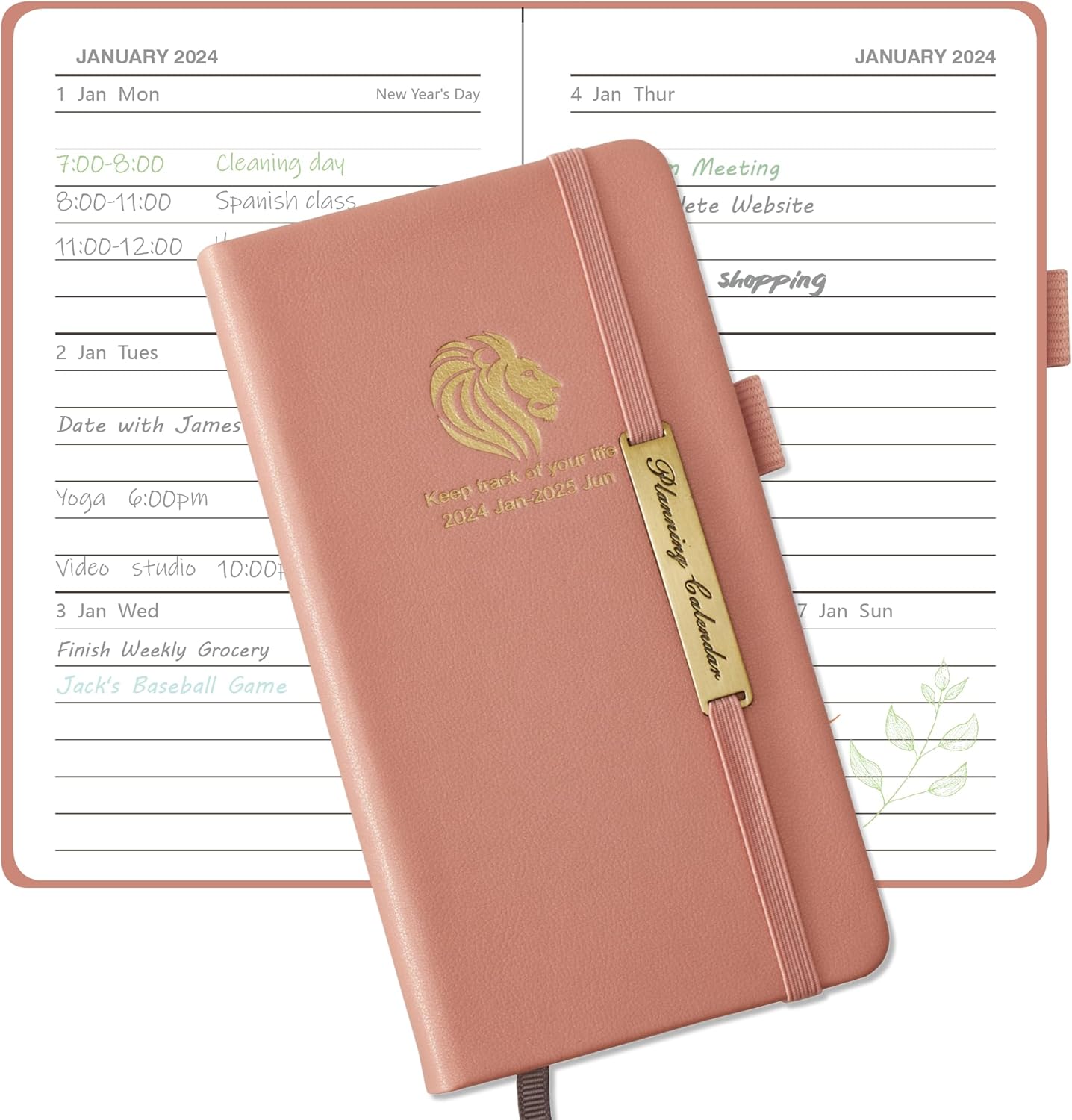 Taschenkalender 2024, Wochenansicht, 17 x 9,5 cm 18 Monate