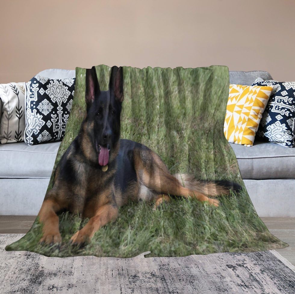 Miniatura 6 de Manta  Manta de pastor alemán, manta de franela suave para cama y sofá (30 x 40 pulgadas)