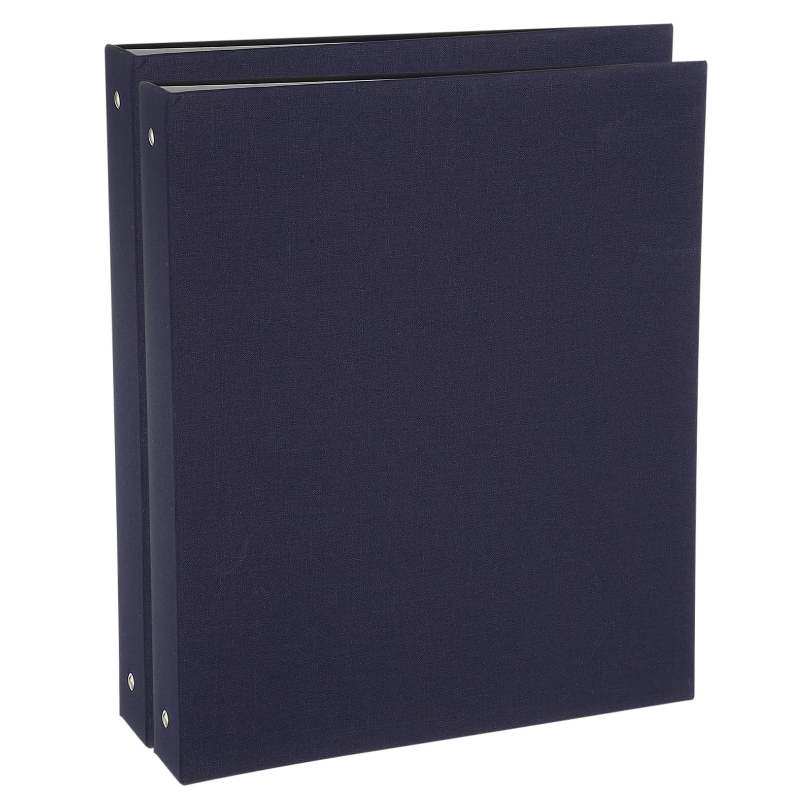 PATIKIL Raccoglitore 3 Anelli, 2 Pz Formato A4 Raccoglitore Rotondo Flessibile Ampia Capacità in Lino per Ufficio Casa Suola, Blu