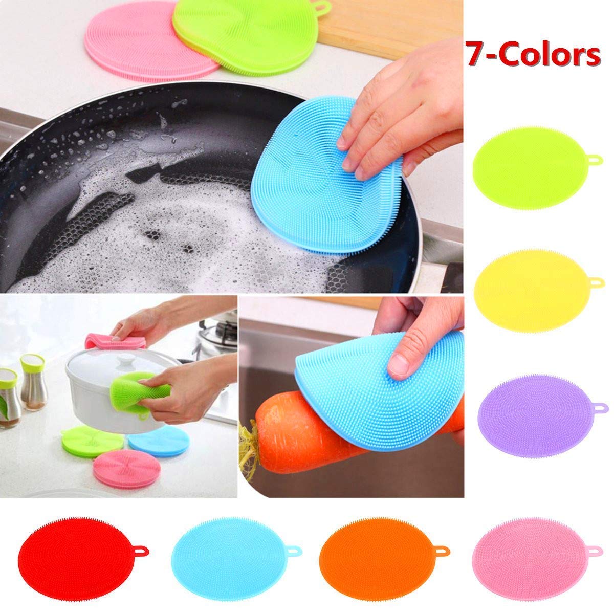 MoneySo Silicone Sponge Dish Washing Kitchen Scrubber - Silicone Sponge Dish Sponges, Kitchen Sponge Double Sided Cleaning Sponges Gadgets Tools Brush Accessories (4 Pack) offers donot miss 2 MoneySo Silicone Sponge Dish Washing Kitchen Scrubber - Silicone Sponge Dish Sponges, Kitchen Sponge Double Sided Cleaning Sponges Gadgets Tools Brush Accessories (4 Pack) offers donot miss