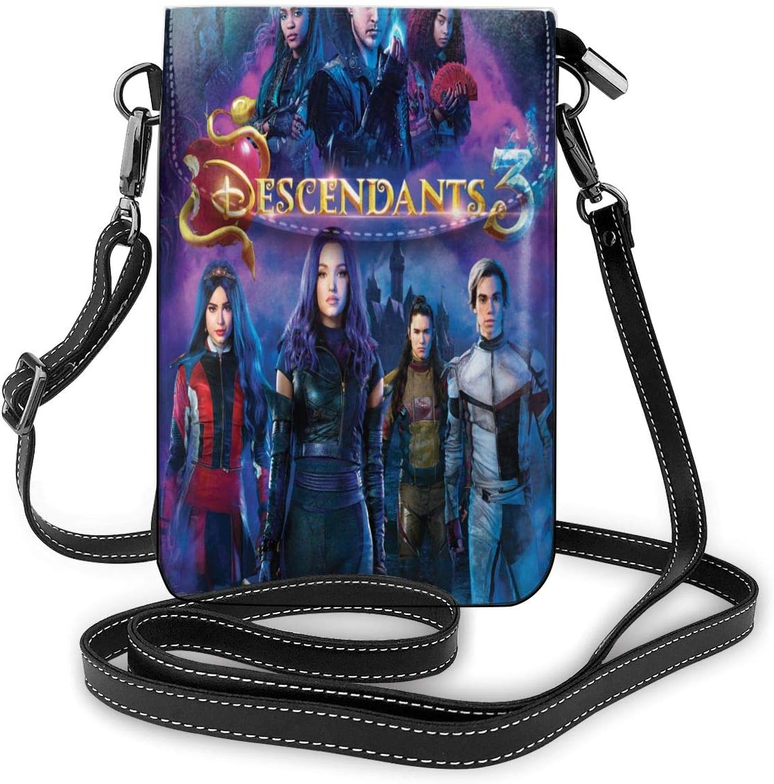 YiwuYshi Descendants 3 Women's Small Crossbody Cell Phone Pocket, Mobile Phone Shoulder Bag, Card Bag, Wallet